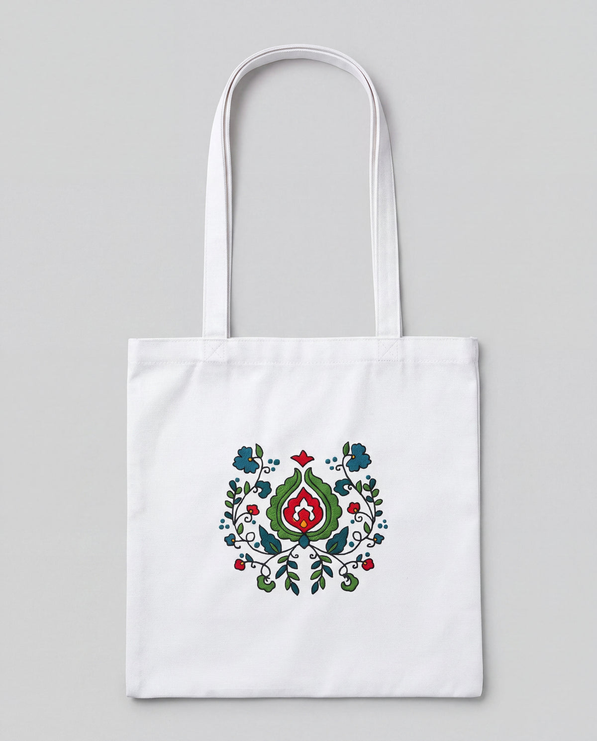 Folk Bloom Tote Bag
