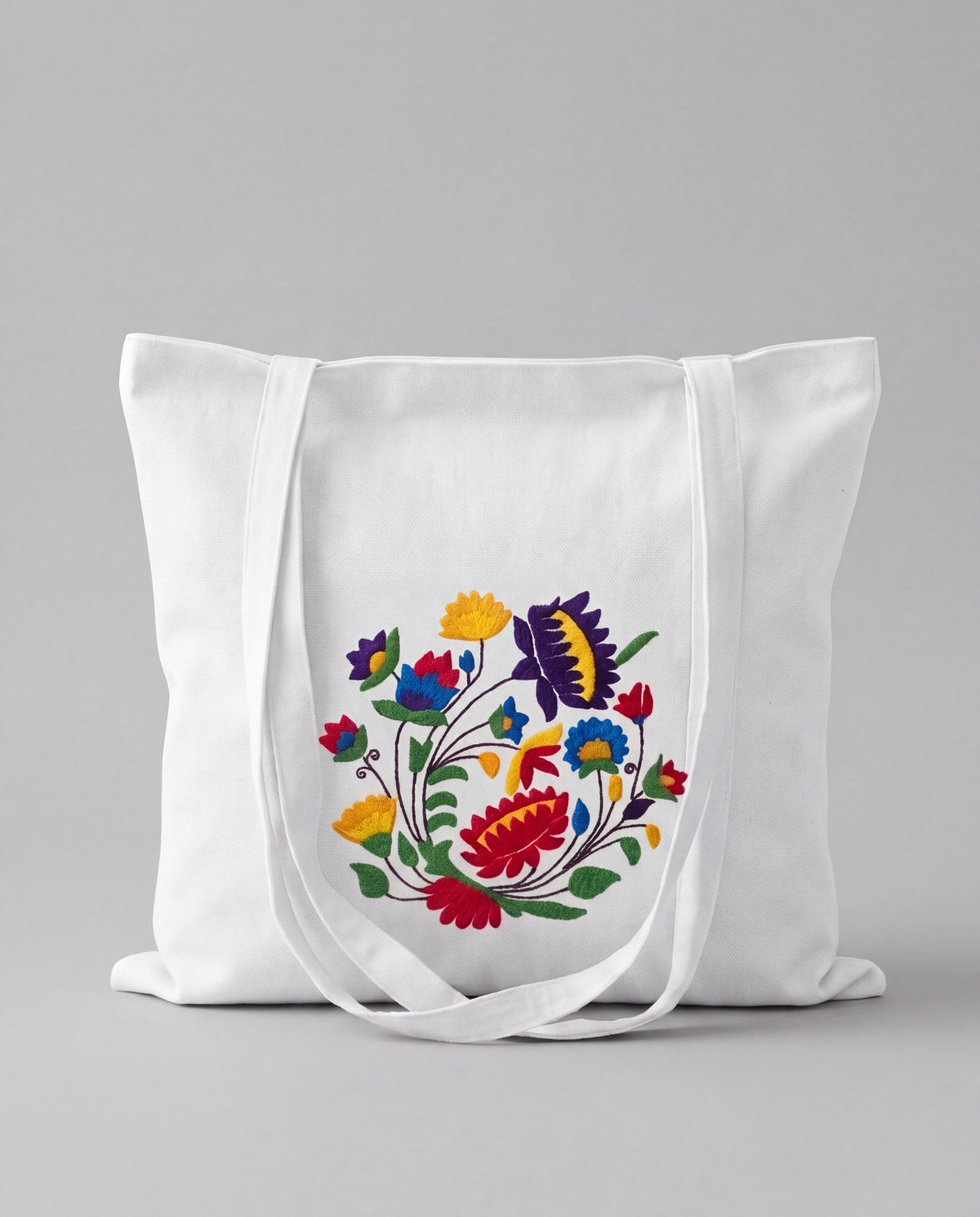 Folk Flower Art Tote Bag
