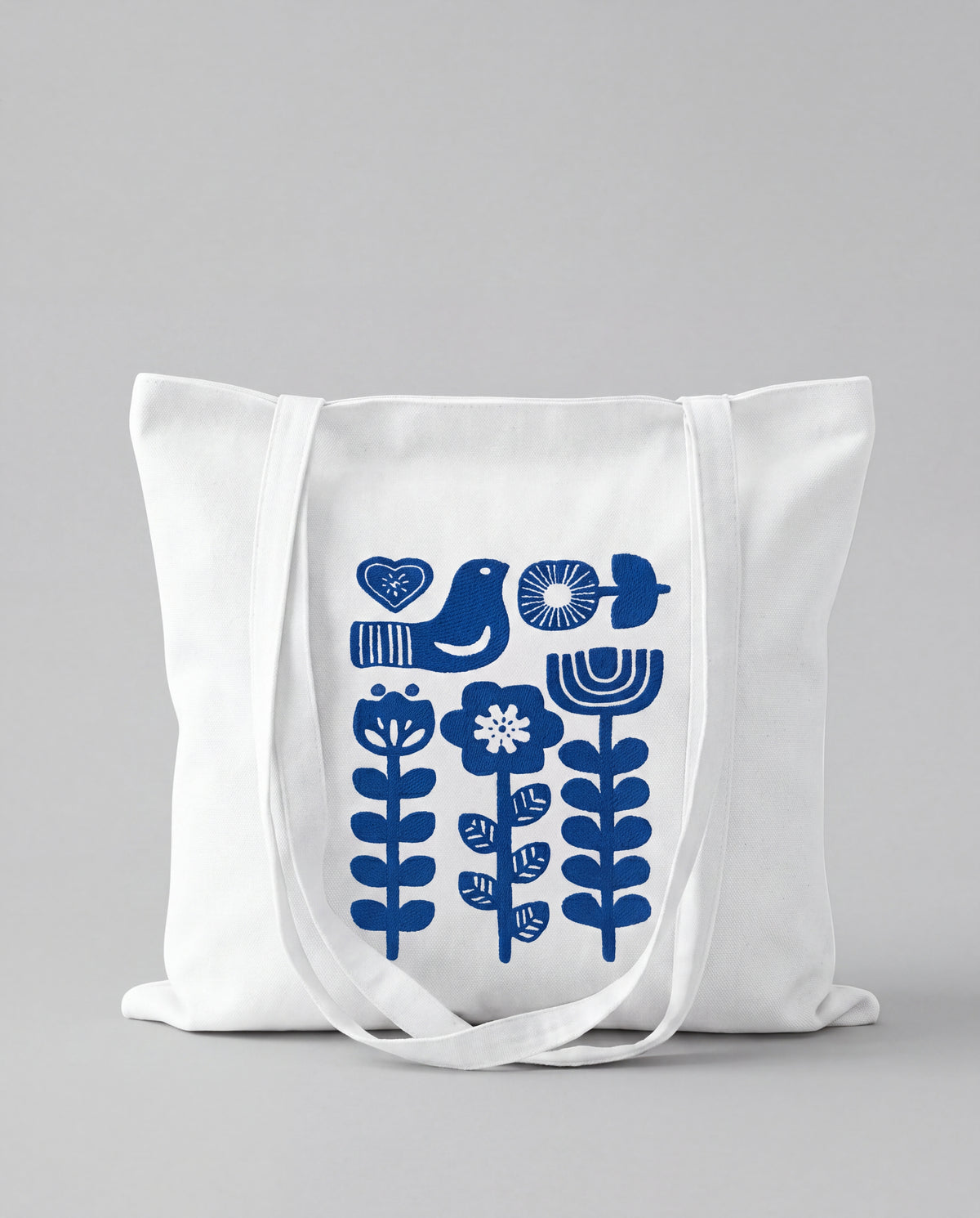Floral & Bird Tote Bag