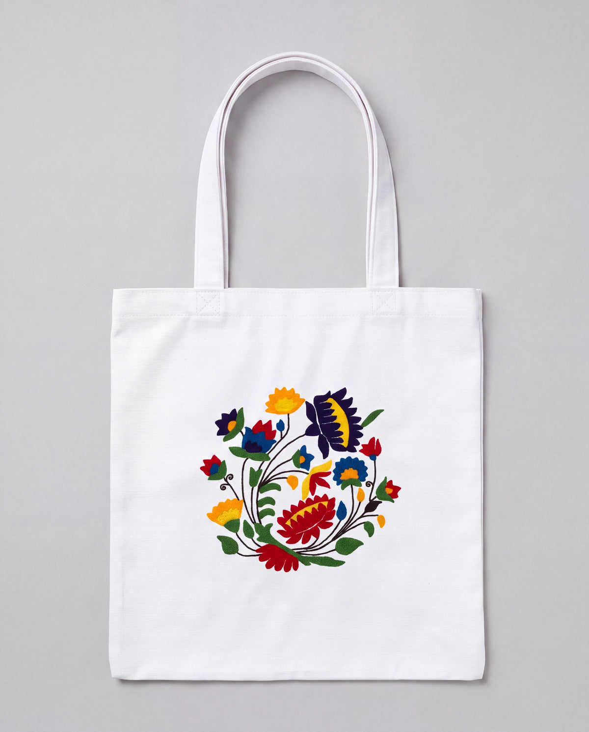 Folk Flower Art Tote Bag