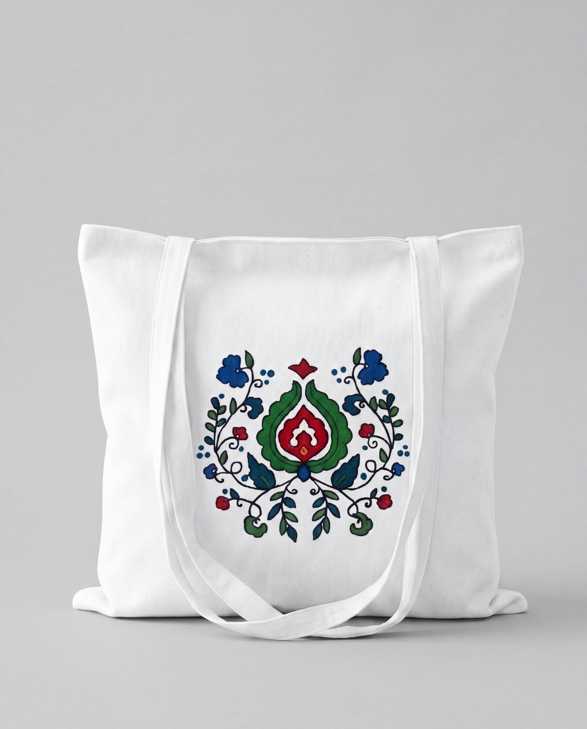 Folk Bloom Tote Bag