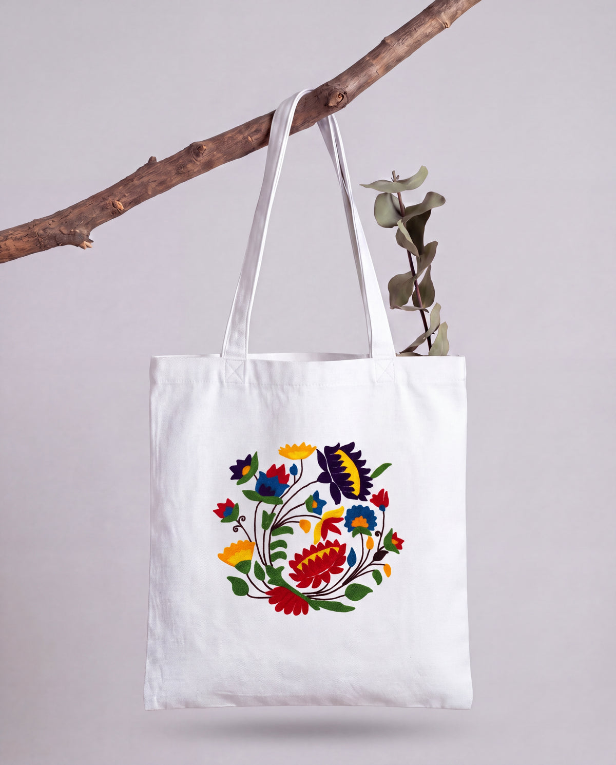 Folk Flower Art Tote Bag