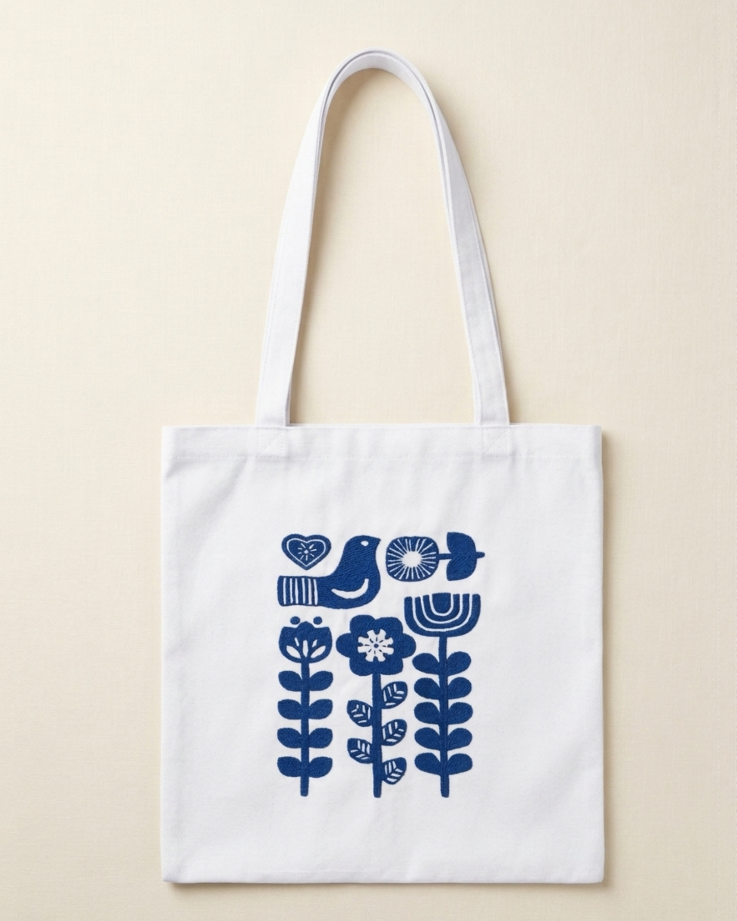 Floral & Bird Tote Bag