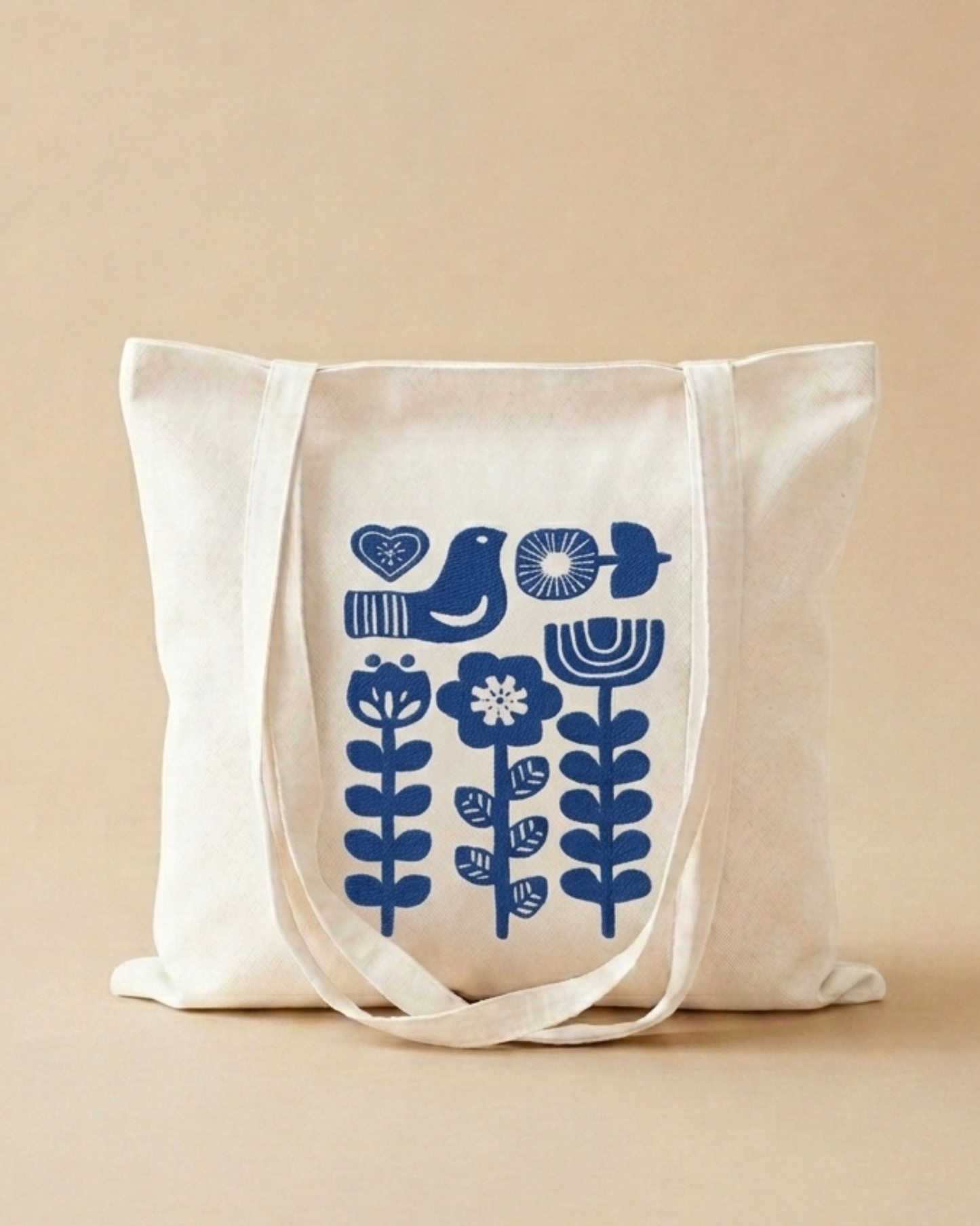 Floral & Bird Tote Bag